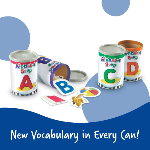 Learning Resources Alphabet Soup Sorters, Early Phonics, ABCs, Alphabet Awareness & Recognition, 208 Pieces, Ages 3+