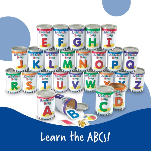 Learning Resources Alphabet Soup Sorters, Early Phonics, ABCs, Alphabet Awareness & Recognition, 208 Pieces, Ages 3+