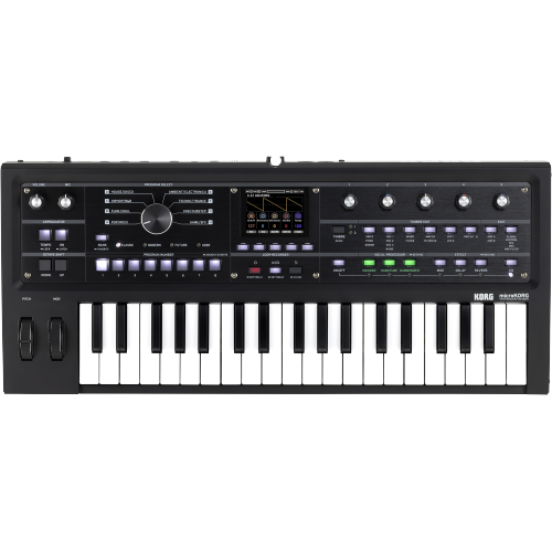 Image 1 de 4.. Synthétiseur et voix à 2 37 touches microKORG de Korg - Noir édition limitée