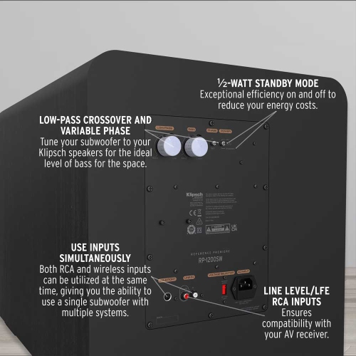 OPEN BOX: KLIPSCH RP-1200-SW 12" REFERENCE PREMIERE POWERED SUBWOOFER