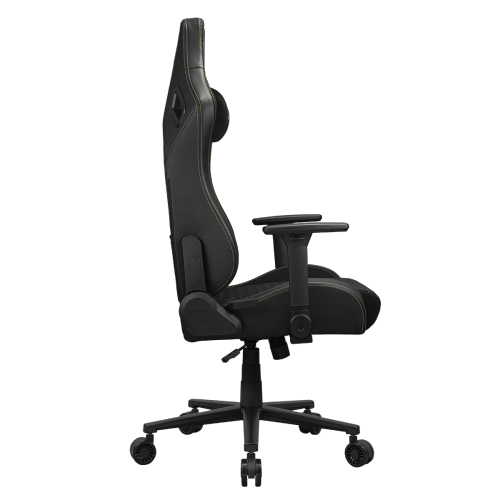 Cougar Defensor F Gaming Chair, Ergonomic High‑Back Woven Fabric, 155° Recline, 4D Armrests & Lumbar Support, Gold
