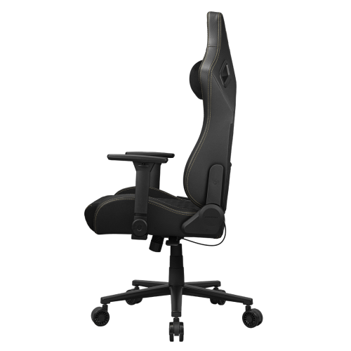 Cougar Defensor F Gaming Chair, Ergonomic High‑Back Woven Fabric, 155° Recline, 4D Armrests & Lumbar Support, Gold