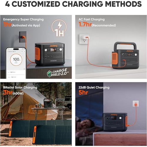 Jackery Explorer 1000 v2 Portable Power Station, 1 Hr Fast Charge, Solar Generator for Outdoor