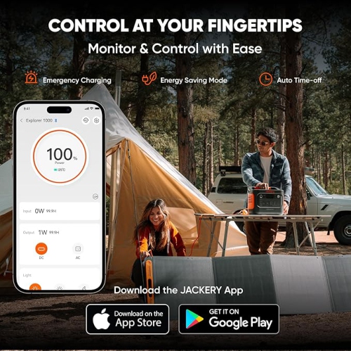 Jackery Explorer 1000 v2 Portable Power Station, 1 Hr Fast Charge, Solar Generator for Outdoor