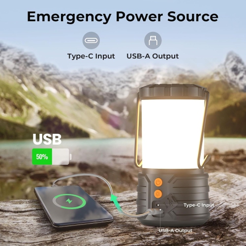 A SET OF 2 Pack Camping Lantern,Led Camping Lanterns,5000mAh Rechargeable Battery