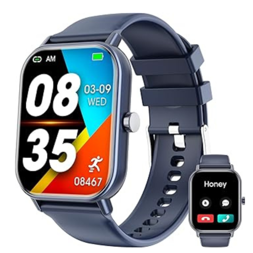 Smart Watch for Men Women with Bluetooth Call, 2024 Newest 1.85'' Fitness Tracker Watch with 100+ Sports Modes, Heart Rate Sleep Monitor Step Counter