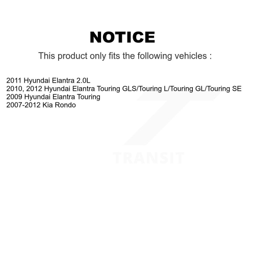 Rear Parking Brake Hardware Kit 13-H17446 For Hyundai Elantra Kia Rondo