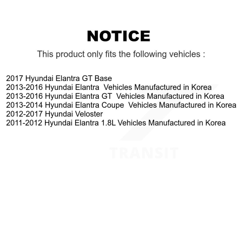 Front Right Lower Suspension Control Arm Ball Joint Assembly 72-CK622646 For Hyundai Elantra GT