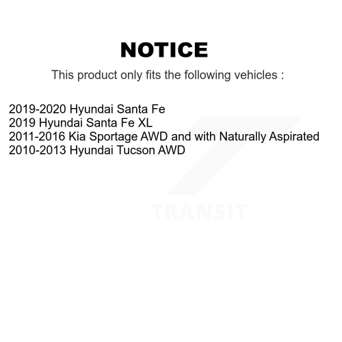 Deux amortisseurs de suspension arrière pour Hyundai Tucson Santa Fe Kia Sportage XL K78-100395