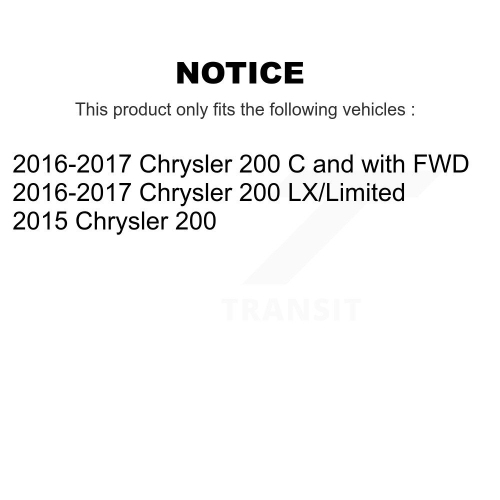 Front Suspension Stabilizer Bar Link Kit 72-K750747 For 2015-2017 Chrysler 200