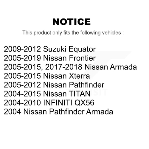 Front Lower Suspension Ball Joint 72-K80647 For Nissan Frontier TITAN Pathfinder Xterra Armada QX80