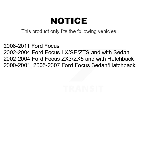 Rear Suspension Shock Absorbers Pair For Ford Focus K78-100343