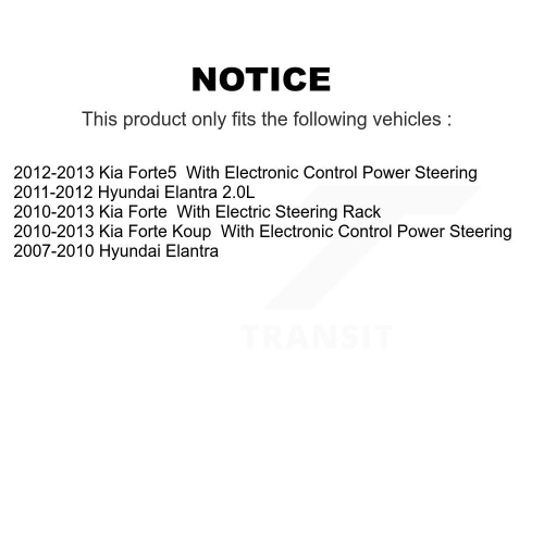 Front Outer & Inner Steering Tie Rod End Kit For Hyundai Elantra Kia Forte Koup Forte5 K72-101414