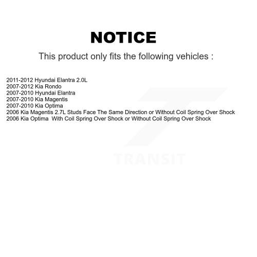 Rear Suspension Link Pair For Hyundai Elantra Kia Rondo Optima Magentis K72-100346