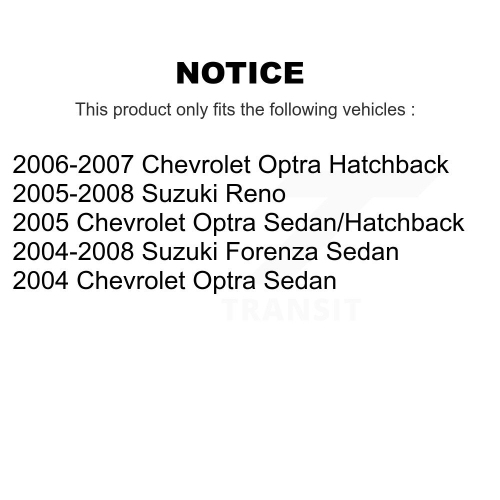 Rear Suspension Struts Kit For Chevrolet Optra Suzuki Forenza Reno K78-100841