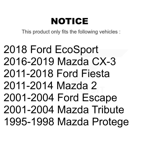 Suspension Stabilizer Bar Link Kit 72-K80104 For Ford Mazda CX-3 Fiesta Toyota Yaris EcoSport 2 iA