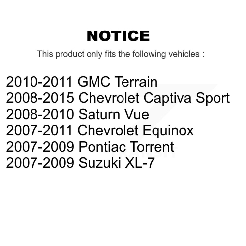 Rear Parking Brake Hardware Kit 13-H7362 For Chevrolet Equinox Pontiac Torrent GMC Terrain Saturn