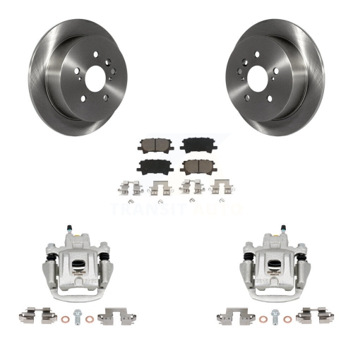 CMX  Rear Disc Brake Caliper Rotors And Ceramic Pads Kit for Toyota Highlander Kc8-100388C