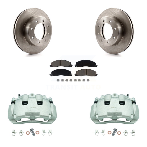 CMX  Front Disc Brake Caliper Rotors And Ceramic Pads Kit for 2012 Ram 1500 With 8 Lug Wheels Kc8-100197C