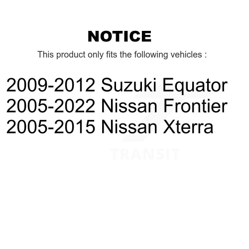 Rear Disc Brake Caliper Left Right Side Kit For Nissan Frontier Xterra Suzuki Equator KBC-100328