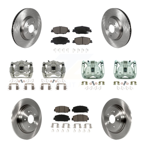 CMX  Front Rear Disc Brake Caliper Rotors And Ceramic Pads Kit (10PC) for Honda Cr-V Kc8-101012C