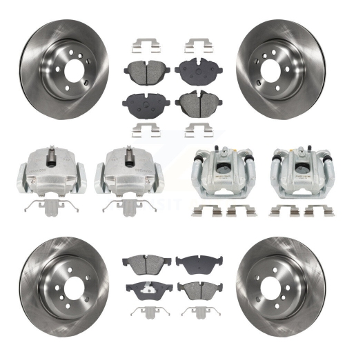 Disque d'étrier de frein arrière avant et jeu de plaquettes semi-métalliques pour BMW 528i xDrive KC8-101336S