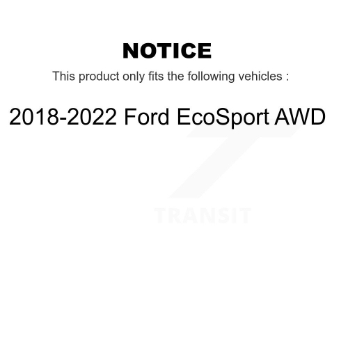 Disques d'étrier de frein arrière et plaquettes semi-métalliques pour Ford EcoSport 2018-2022 à TI KC8-100682N