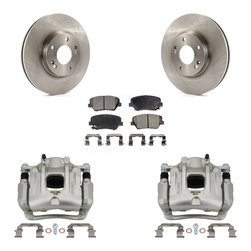 Ensemble de disques d'étrier de frein à disque avant et plaquettes en céramique pour Hyundai Santa Fe Kia Sorento KC8-100662T