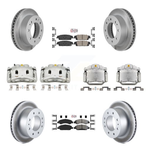 Disques d'étrier de frein arrière avant et plaquettes Ameribrake pour Chevrolet Suburban KCG-102076N