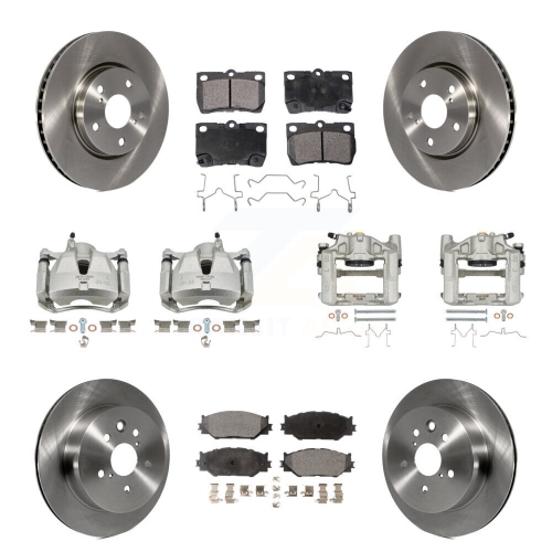 Jeu de disque d'étrier de frein avant arrière et de plaquettes en céramique pour Lexus IS250 C KC8-100955T 2010-2013