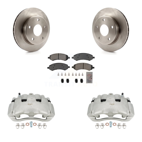 TRANSIT AUTO  Front Disc Brake Caliper Rotors Semi-Metallic Pad Kit for Dodge Dakota Mitsubishi Raider Kc8-100337N