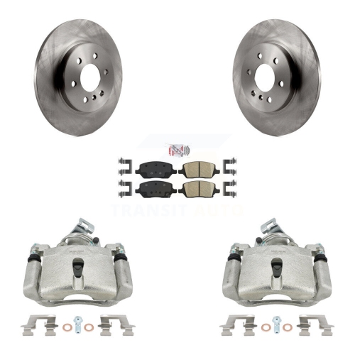 Rear Brake Caliper Rotors & Ceramic Pad Kit For Pontiac Montana Chevrolet Uplander Buick KC8-101188N