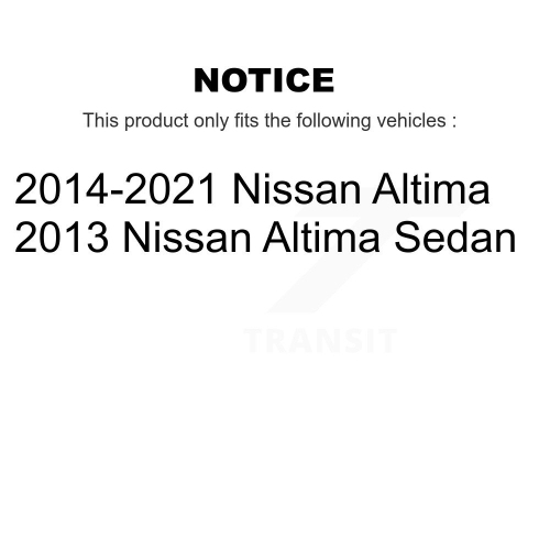 Ensemble de plaquettes en céramique pour étrier recouvert de frein à disque avant perforé pour Nissan Altima KCD-100186T