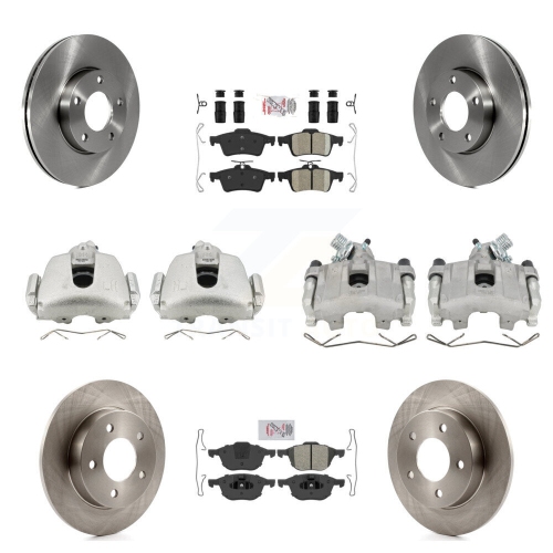 Ensemble de disques d'étrier de frein arrière à disque avant et plaquettes Ameribrake pour Mazda 3 Sport KC8-102092N