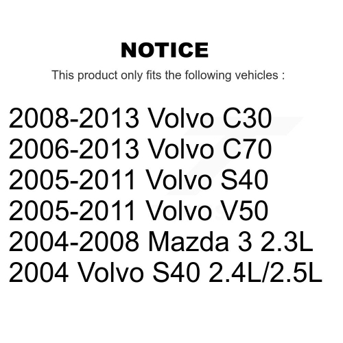 Rear Disc Brake Caliper Left Right Side Kit For Mazda 3 Volvo S40 C30 V50 C70 Sport KBC-100300