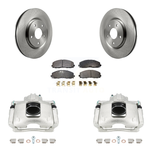 Front Brake Caliper Rotors Ceramic Pad Kit For 12 Ram C/V With Dual Piston KC8-100461T