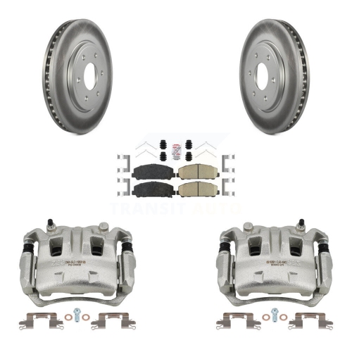 Front Disc Brake Caliper Coated Rotors And Ceramic Pads Kit For Suzuki Equator KCG-100040N