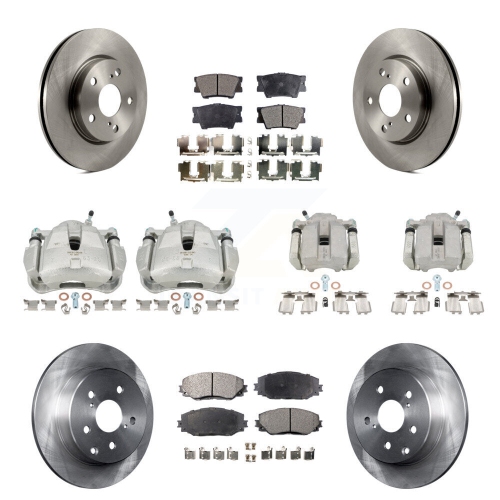 TRANSIT AUTO  Front Rear Disc Brake Caliper Rotors And Ceramic Pads Kit (10PC) for Toyota Rav4 Kc8-101111T