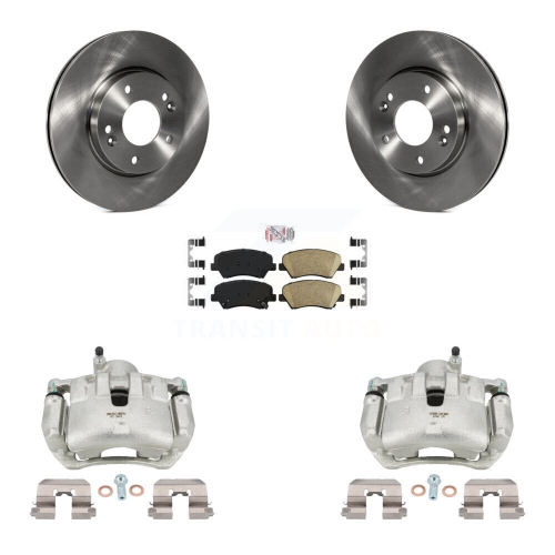 Ensemble de disques d'étrier de frein à disque avant et plaquettes en céramique pour Hyundai Veloster KC8-100535N 2012