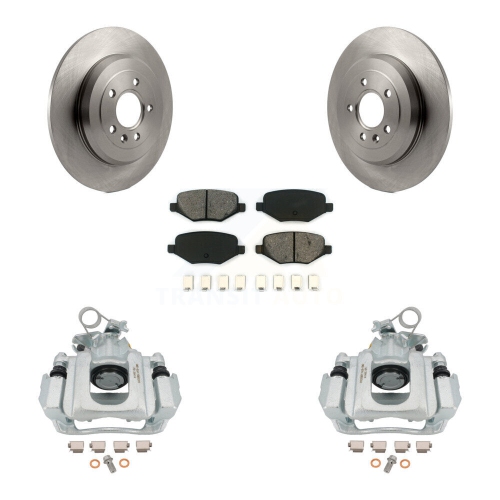 TRANSIT AUTO  Rear Disc Brake Caliper Rotors And Semi-Metallic Pads Kit for Ford Edge Lincoln Mkx Kc8-100588S