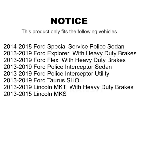 Rear Brake Caliper Kit For Ford Explorer Flex Taurus Police Interceptor Utility Sedan MKT KBC-100286