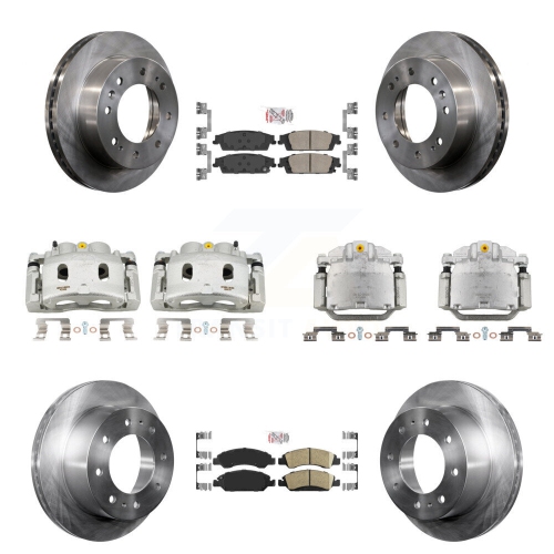Ensemble de disques d'étrier de frein à disque avant arrière et plaquettes en céramique pour Chevrolet Suburban KC8-102568N