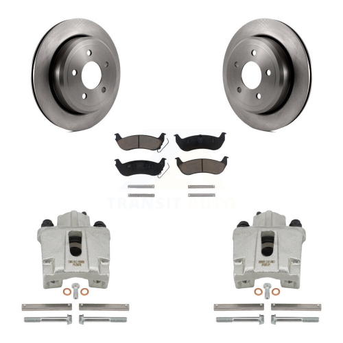 CMX  Rear Brake Caliper Rotor & Ceramic Pad Kit for Ford Crown Victoria Mercury Grand Marquis Kc8-100363C