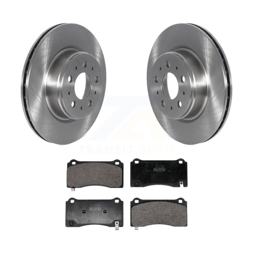 Front Brake Rotors Semi-Metallic Pad Kit For 2017-2022 Tesla 3 With Gray Painted Calipers K8F-104048