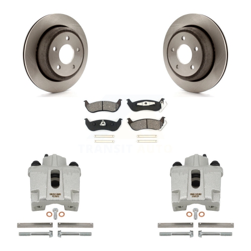 TRANSIT AUTO  Rear Disc Brake Caliper Rotors And Semi-Metallic Pads Kit for 2010-2011 Ford Ranger Kc8-100692S