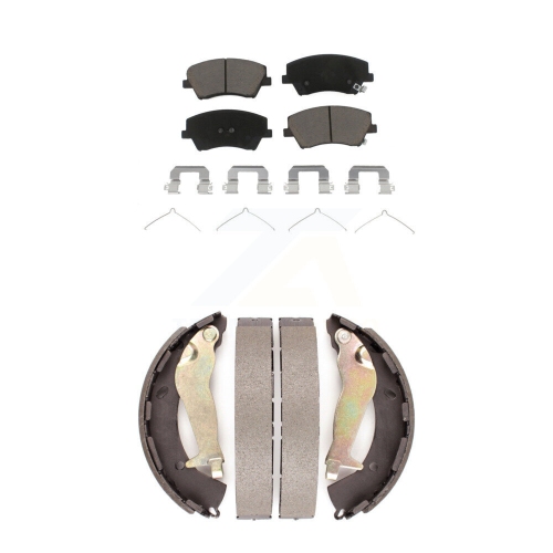 TRANSIT AUTO  Front Rear Ceramic Brake Pads And Drum Shoes Kit for Hyundai Elantra Kcn-100393