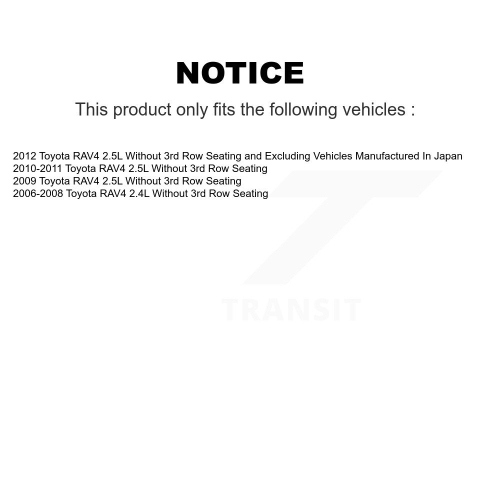 Front Rear Disc Brake Caliper Left Right Side Kit For Toyota RAV4 KBC-100549