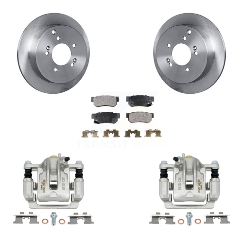 TRANSIT AUTO  Rear Disc Brake Caliper Rotors And Ceramic Pads Kit for Hyundai Tucson Kia Sportage Kc8-100115T