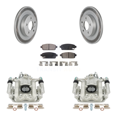 Rear Brake Caliper Coat Rotors Ceramic Pad Kit For Chevrolet Cruze Orlando Volt Cadillac KCG-100078T