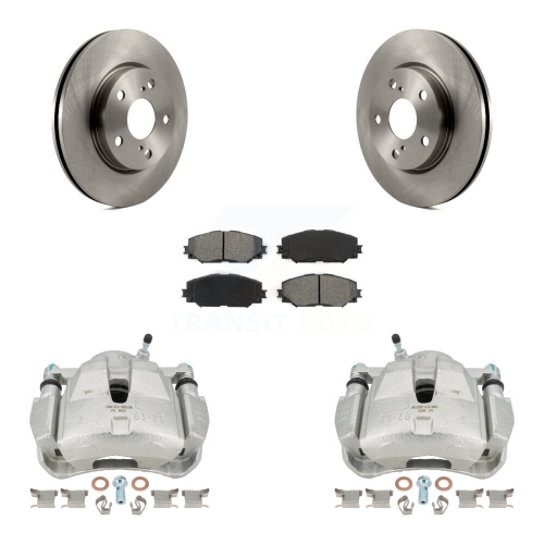 TRANSIT AUTO  Front Disc Brake Caliper Rotors And Semi-Metallic Pads Kit for Toyota Rav4 Kc8-100304S